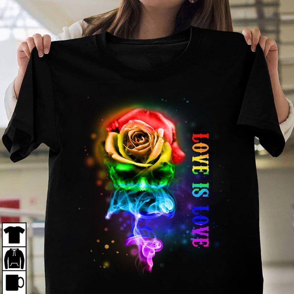 Love Is Love Rainbow Pride Graphic Colorful Unisex T-Shirt